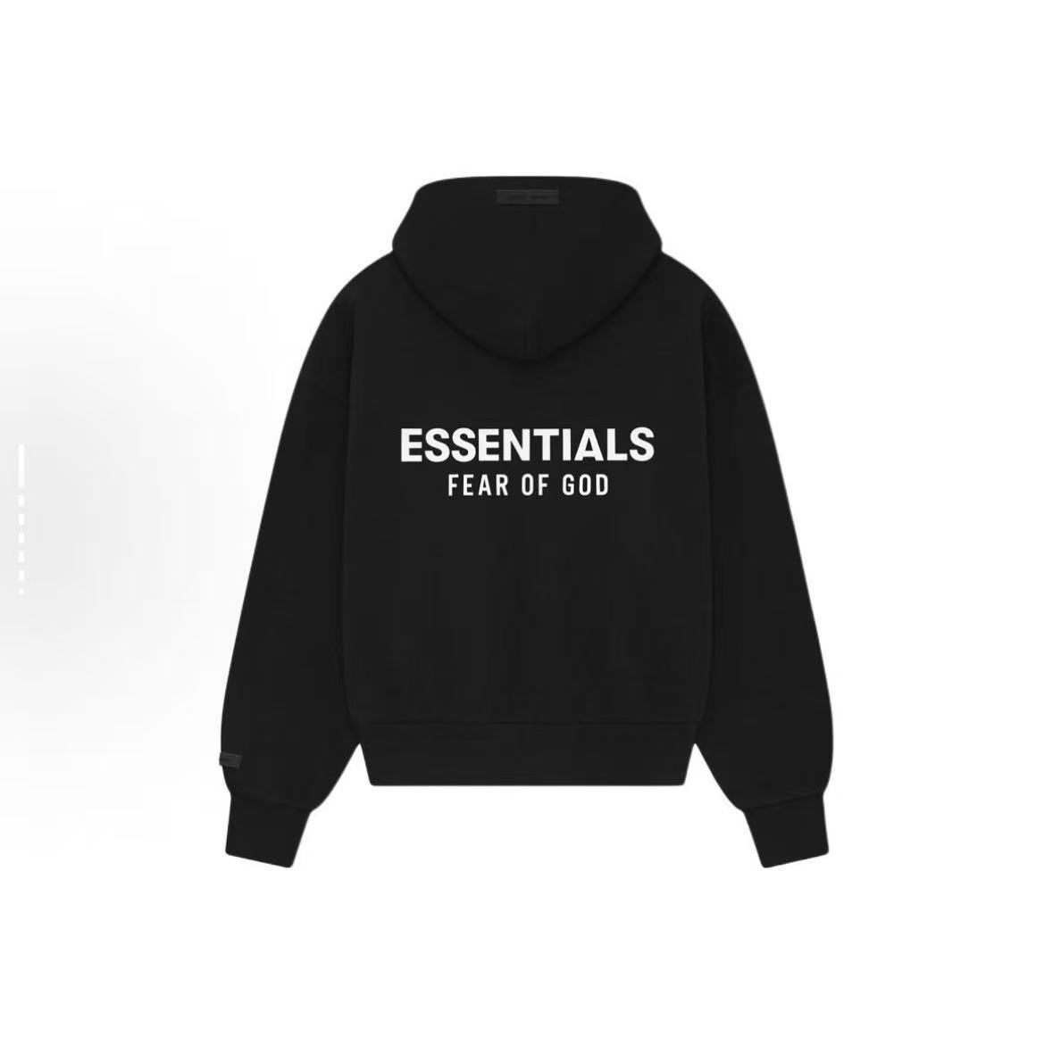 Essentials Fear of God Black Hoodie back